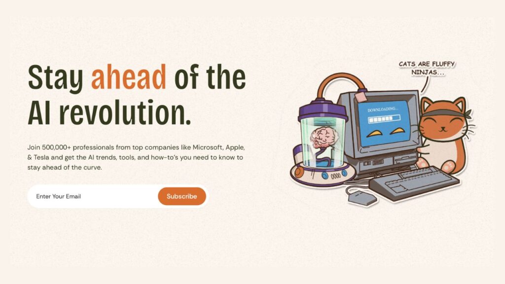A screenshot of The Neuron's website