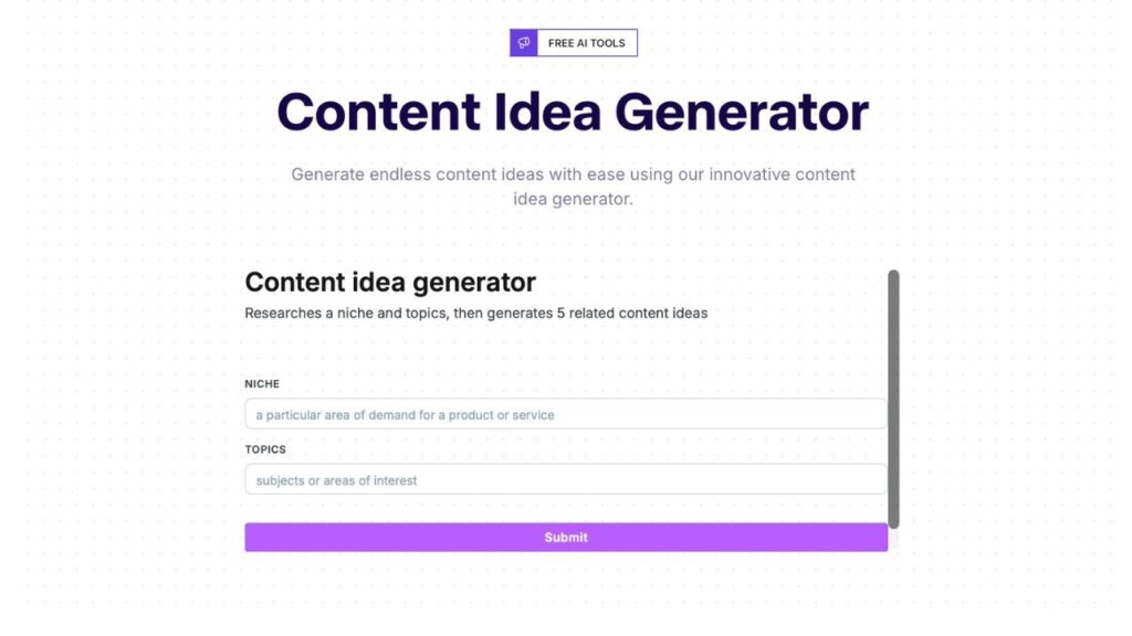 Photo showing Copy.AI's content idea generator