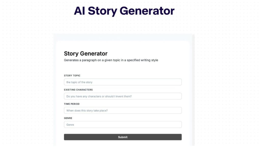 Photo showing Copy.AI's story generator